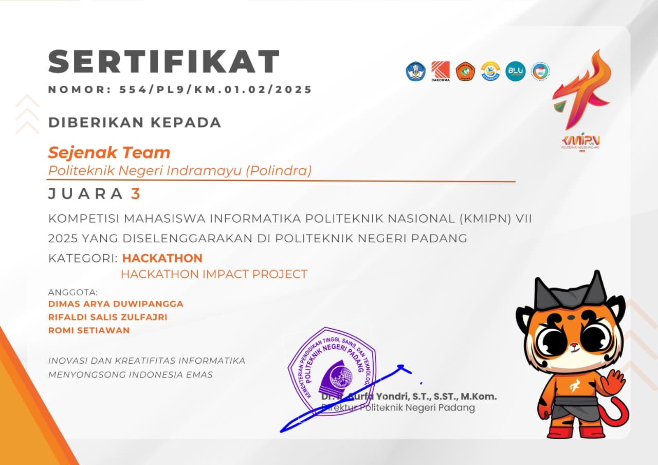 Third Place – Hackathon 2025, Impact Project Subcategory